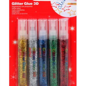 BLISTER 6 GLITTER GLUE 3D PURPURINA 13223