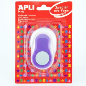 APLI PERFORADORA PAPEL Y GOMA EVA FIGURA REDONDO 25,4 mm LILA