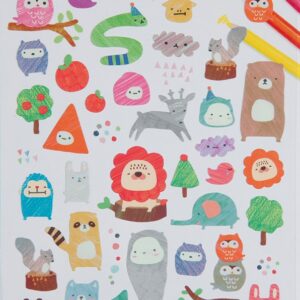 APLI BOLSA 1 H. PEGATINAS ANIMALES COLOREADOS