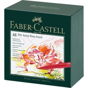 FABER-CASTELL Estuche 48 rotuladores Pitt Artist Pen con punta de pincel