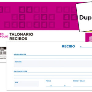 TALONARIO RECIBOS 1/3 DUPLICADO LIDERPAPEL T236