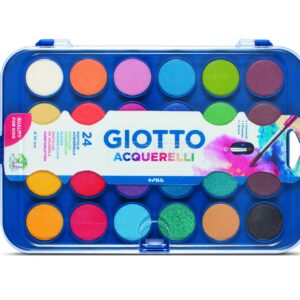 GIOTTO Estuche Acuarelas Maxi  24 Ud Pastillas 30mm Colores surtidos 332000