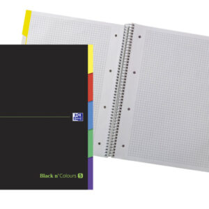 OXFORD Cuaderno 5/C Pestañas Tapa Extra Dura A4+100H 5X5 Verde 400088331