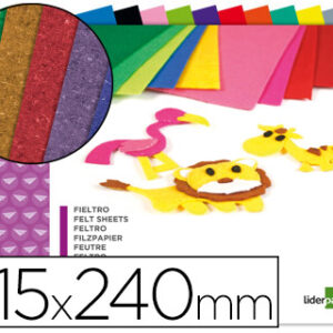 LIDERPAPEL BLOC 10 HOJAS TRABAJOS MANUALES FIELTRO 315×240 COLORES SURTIDOS