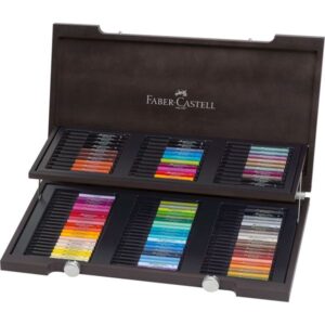 FABER CASTELL Estuche de madera con 90 rotuladores Pitt Artist Pen